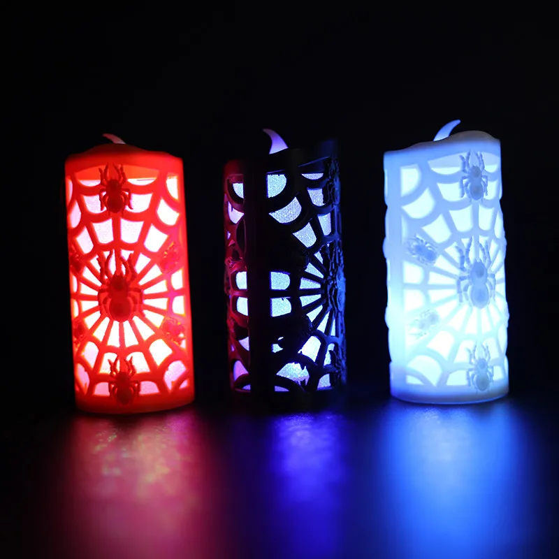New 11CM Halloween Candle Light Spider Web Skull Light LED Colorful Gradient Flash Horror Decoration Pumpkin Light
New 11CM Halloween Candle Light Spider Web Skull Light LED Colorful Gradient Flash Horror Decoration Pumpkin Light