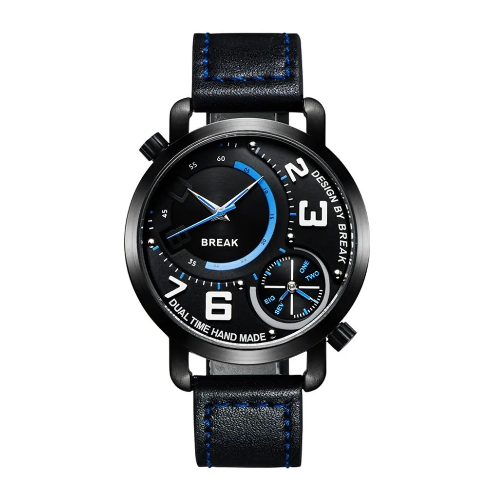 Luxury Brand Men Watch Top Leather Strap Two Time Zone Sport Casual Business Watch Fashion Analog Quartz Wristwatch Fashion
Luxury Brand Men Watch Top Leather Strap Two Time Zone Sport Casual Business Watch Fashion Analog Quartz Wristwatch Fashion