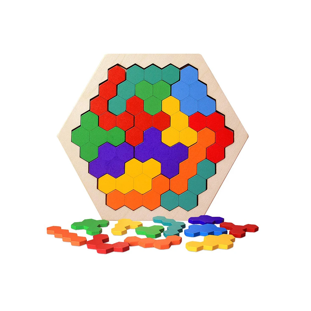 16 Pcs Colorful Hexagon Fun Geometry Logic 3D Wooden Puzzle Table IQ Game Montessori Educational Toys for Children Gifts
16 Pcs Colorful Hexagon Fun Geometry Logic 3D Wooden Puzzle Table IQ Game Montessori Educational Toys for Children Gifts