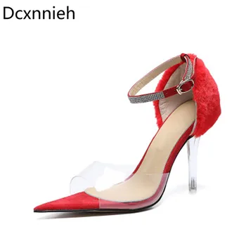 Red Pointed Toe Women Pumps 10CM High Heels Wedding Dress Shoes Woman Sexy Stiletto Valentine Shoes Clear Heels party sandals
Red Pointed Toe Women Pumps 10CM High Heels Wedding Dress Shoes Woman Sexy Stiletto Valentine Shoes Clear Heels party sandals