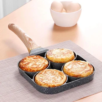 4 Hole Omelet Pan for Burger Eggs Ham Pancake Maker Wooden Handle Frying Pot Non-Stick Cooking Breakfast
4 Hole Omelet Pan for Burger Eggs Ham Pancake Maker Wooden Handle Frying Pot Non-Stick Cooking Breakfast