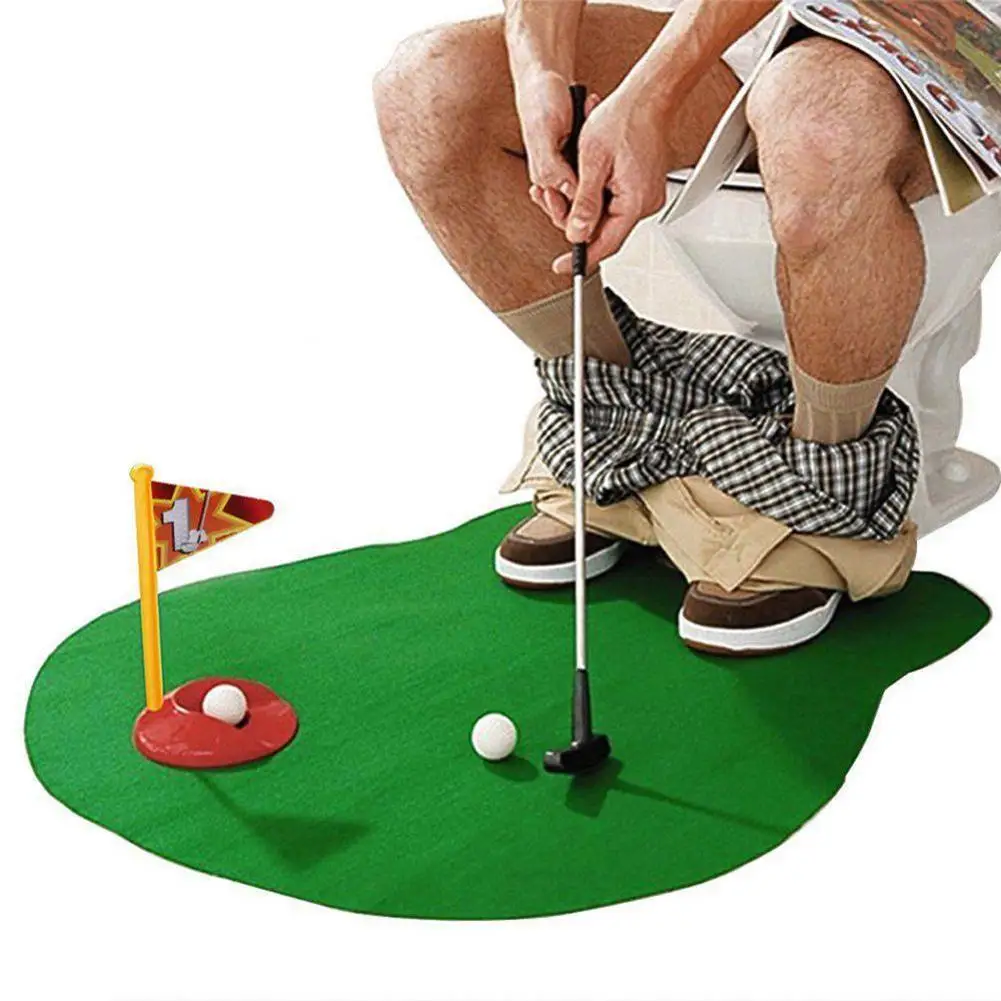 Mini Potty Putter Toilet Golf Game Set with Balls Push Rod Flag and Flagpole Pad Recreational Leisure and Sport Toy
Mini Potty Putter Toilet Golf Game Set with Balls Push Rod Flag and Flagpole Pad Recreational Leisure and Sport Toy