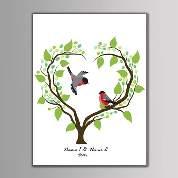 Wedding Guest Book Personalized Wedding Gifts for Guests Lovebird Fingerprint Tree Painting Party Decorations Livre D'or Mariage
Wedding Guest Book Personalized Wedding Gifts for Guests Lovebird Fingerprint Tree Painting Party Decorations Livre D'or Mariage