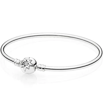 925 Sterling Silver Bangle Sky Clasp Crystal Snake Chain Basic Bracelet Bangle Fit Women Bead Charm DIY Fine Jewelry
925 Sterling Silver Bangle Sky Clasp Crystal Snake Chain Basic Bracelet Bangle Fit Women Bead Charm DIY Fine Jewelry