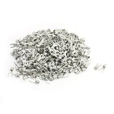400PCS Uninsulated Furcate Fork Terminals Cable Lug SNB3.5-4 SNB5.5-4