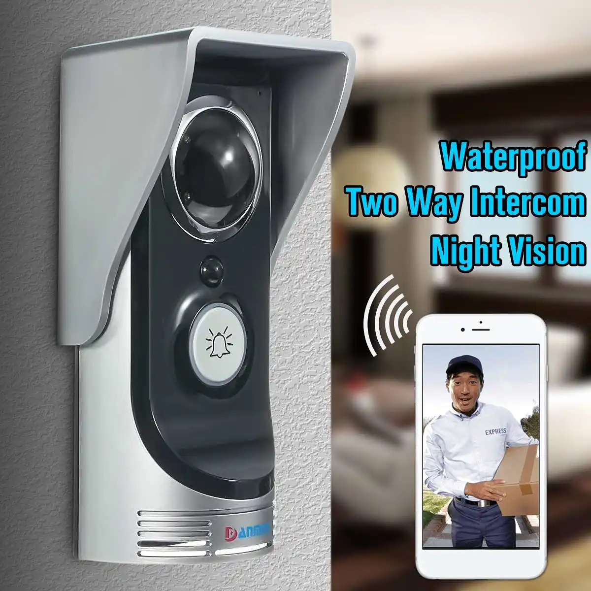 Rainproof WiFi Video Doorbell Camera Door Bell Wireless Home Visual Intercom Chime Night vision APP Control Security Camera
Rainproof WiFi Video Doorbell Camera Door Bell Wireless Home Visual Intercom Chime Night vision APP Control Security Camera