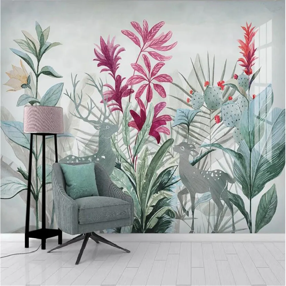 milofi custom large wallpaper mural 3D Nordic tropical plant banana leaf background wall
milofi custom large wallpaper mural 3D Nordic tropical plant banana leaf background wall