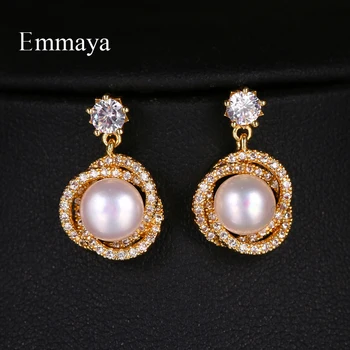 Emmaya Interesting Design Irregular Curve With Cubic Zircon Wrapped In Pearl Fascinating Earring For Women Fashion Dress Up
Emmaya Interesting Design Irregular Curve With Cubic Zircon Wrapped In Pearl Fascinating Earring For Women Fashion Dress Up