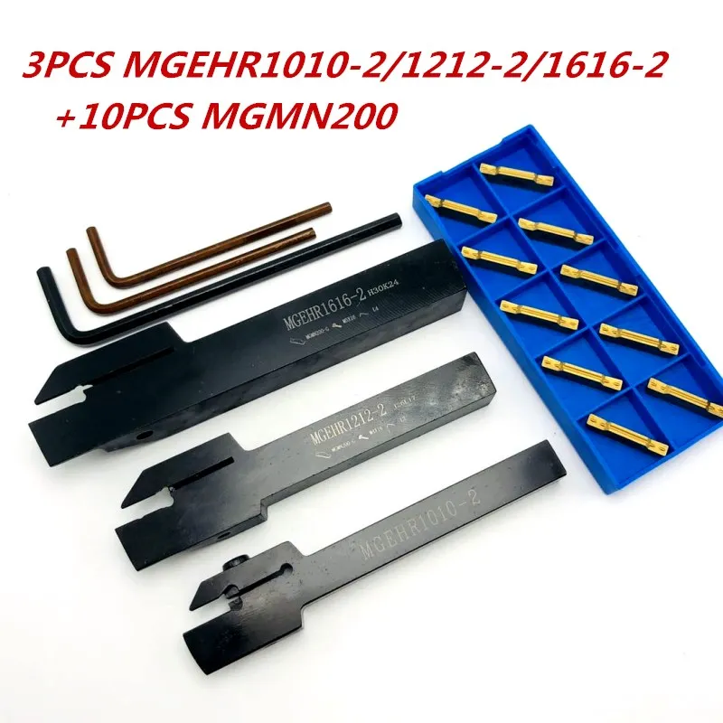 3PCS MGEHR1010-2 MGEHR1212-2 MGEHR1616-2 metal turning tool holder CNC tool holder + 10PCS MGMN200 grooving turning tools
3PCS MGEHR1010-2 MGEHR1212-2 MGEHR1616-2 metal turning tool holder CNC tool holder + 10PCS MGMN200 grooving turning tools