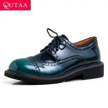 QUTAA 2020 Square Heel Classic Women Shoes Quality Cow Leather Lace Up Ladies Pumps Round Toe Concise Single Shoes Size 34-39
QUTAA 2020 Square Heel Classic Women Shoes Quality Cow Leather Lace Up Ladies Pumps Round Toe Concise Single Shoes Size 34-39