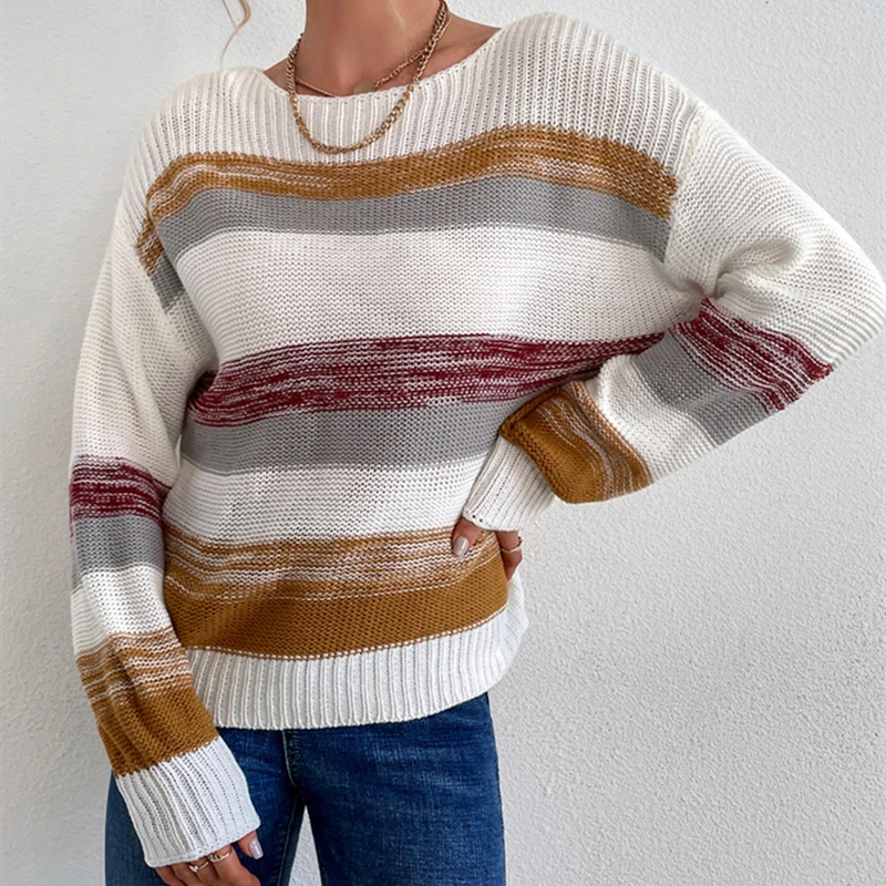 Multi Color Patchwork Female Sweaters Fashion O-Neck Ladies Knitted Pullovers European Style Spring Autumn Women Knitting Tops
Multi Color Patchwork Female Sweaters Fashion O-Neck Ladies Knitted Pullovers European Style Spring Autumn Women Knitting Tops
