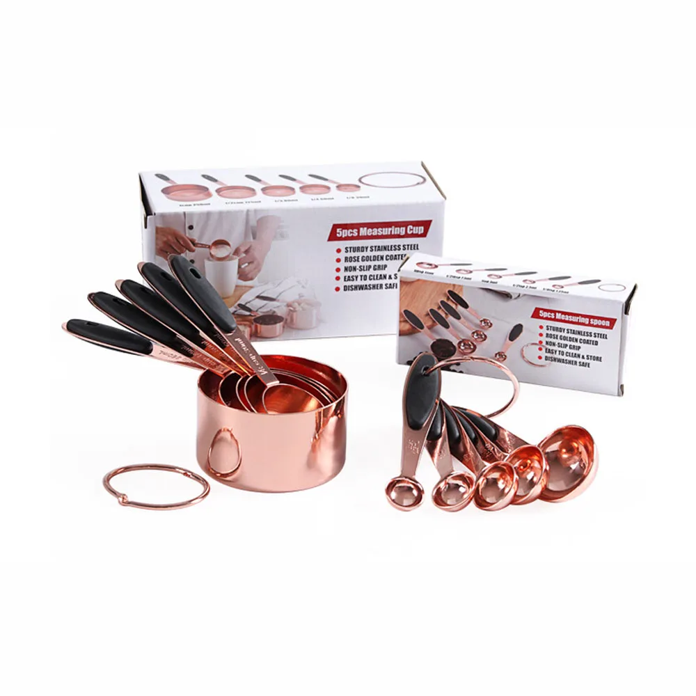 5PCS/set Measuring Cup Stainless Steel Plated Copper Rose Gold Kitchen Accessories Baking Measuring Spoon Cooking Tools Set
5PCS/set Measuring Cup Stainless Steel Plated Copper Rose Gold Kitchen Accessories Baking Measuring Spoon Cooking Tools Set