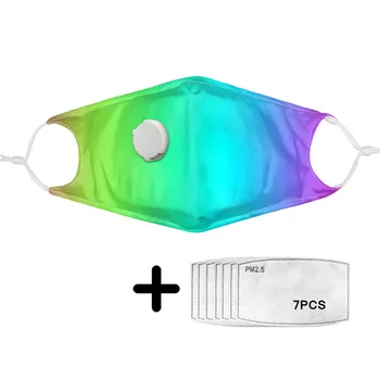 Pretty Colorful Gradient Polyester Masks for Adults Anti Dust Mouth Reusable Mask on Face with PM2.5 Filters and Breathing Valve
Pretty Colorful Gradient Polyester Masks for Adults Anti Dust Mouth Reusable Mask on Face with PM2.5 Filters and Breathing Valve
