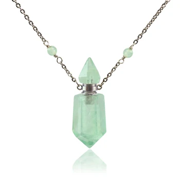 1PC Natural green Fluorite Stone Essential Oil Diffuser bottle pendant Stone Jewelry charm for women
1PC Natural green Fluorite Stone Essential Oil Diffuser bottle pendant Stone Jewelry charm for women