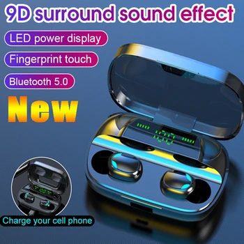 Bluetooth 5.0 Earphones 3500mAh Charging Box Wireless Headphone 9D Stereo Sports Waterproof Earbuds Headsets With LED display
Bluetooth 5.0 Earphones 3500mAh Charging Box Wireless Headphone 9D Stereo Sports Waterproof Earbuds Headsets With LED display