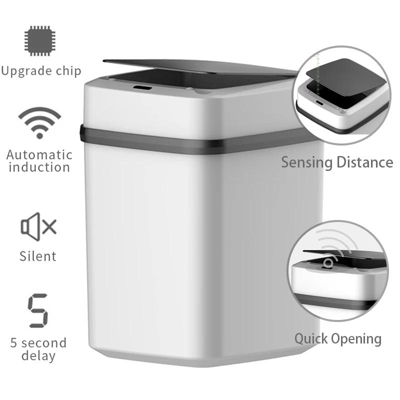 Trash Can Touchless Bin Kitchen Garbage Can Automatic Garbage Bin for Kitchen with Lid for Home Office cubo basura Trash Bin
Trash Can Touchless Bin Kitchen Garbage Can Automatic Garbage Bin for Kitchen with Lid for Home Office cubo basura Trash Bin