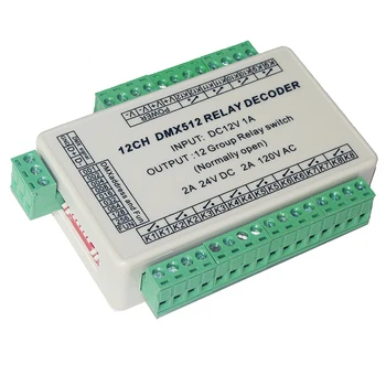 12CH Relay switch dmx512 signal Controller,relay output,only use the signal control,12way relay switch can't use power control
12CH Relay switch dmx512 signal Controller,relay output,only use the signal control,12way relay switch can't use power control