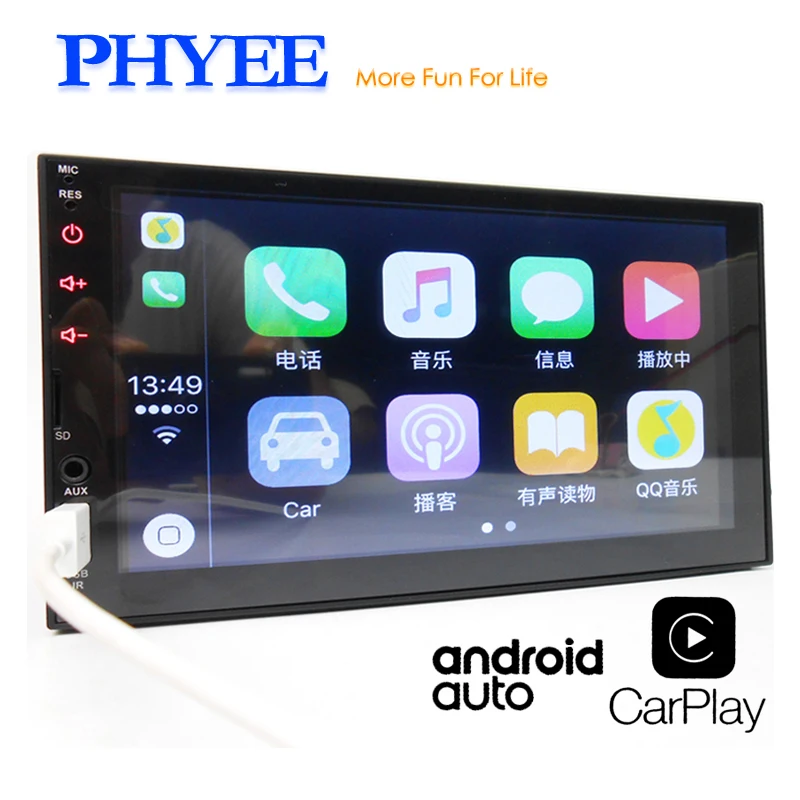 2 Din Android авто радио Apple Carplay 7 "сенсорный экран MP5 мультимедийный плеер Bluetooth Handsfree