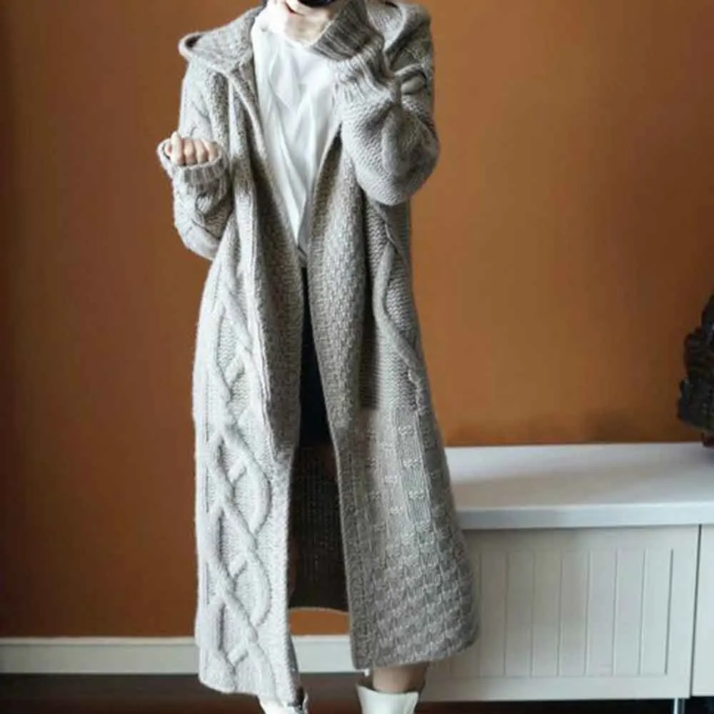 Knitting Long Knitted Sweater Cardigan Woman Slim Autumn Winter Thicken Knitwear Sueter Mujer X-Long Coats WDC3556
Knitting Long Knitted Sweater Cardigan Woman Slim Autumn Winter Thicken Knitwear Sueter Mujer X-Long Coats WDC3556