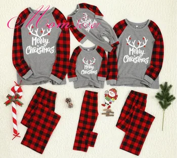 2020 Christmas Custom Women Pajamas Set Cotton Sleepwear Long Lattice Pants Print T-Shirt Pyjamas Laids Clothes Winter Pijamas
2020 Christmas Custom Women Pajamas Set Cotton Sleepwear Long Lattice Pants Print T-Shirt Pyjamas Laids Clothes Winter Pijamas