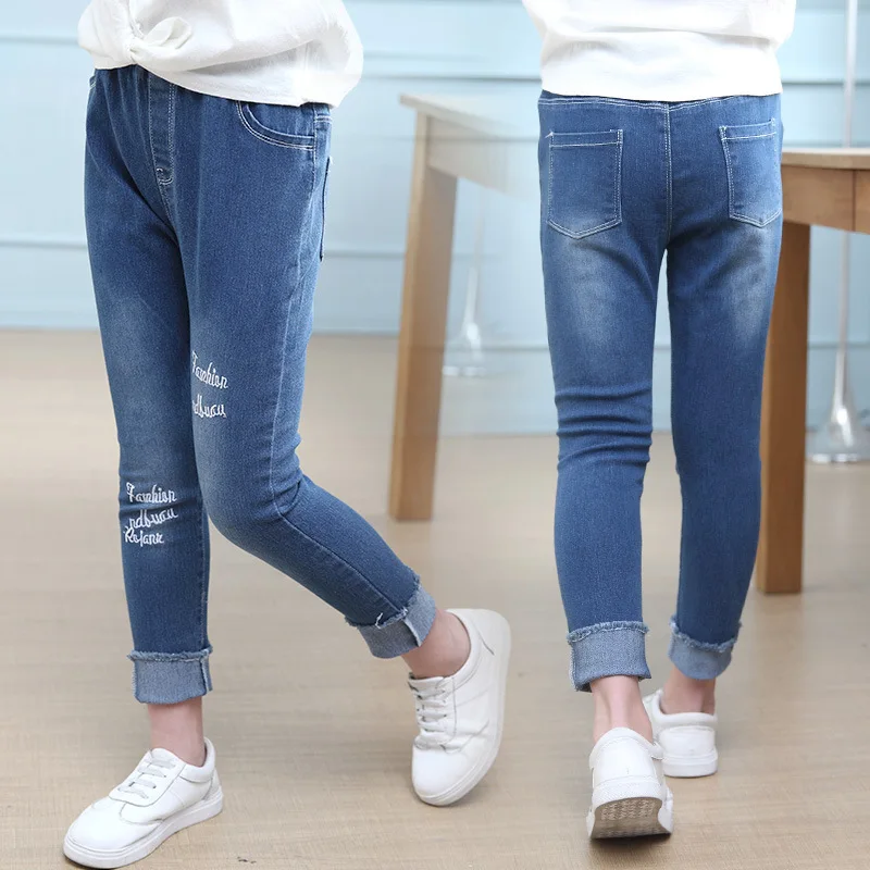 2019 Spring And Autumn New Style Girls Embroidery Lettered Cowboy Trousers Girls Cotton Stretch Jeans Words
2019 Spring And Autumn New Style Girls Embroidery Lettered Cowboy Trousers Girls Cotton Stretch Jeans Words