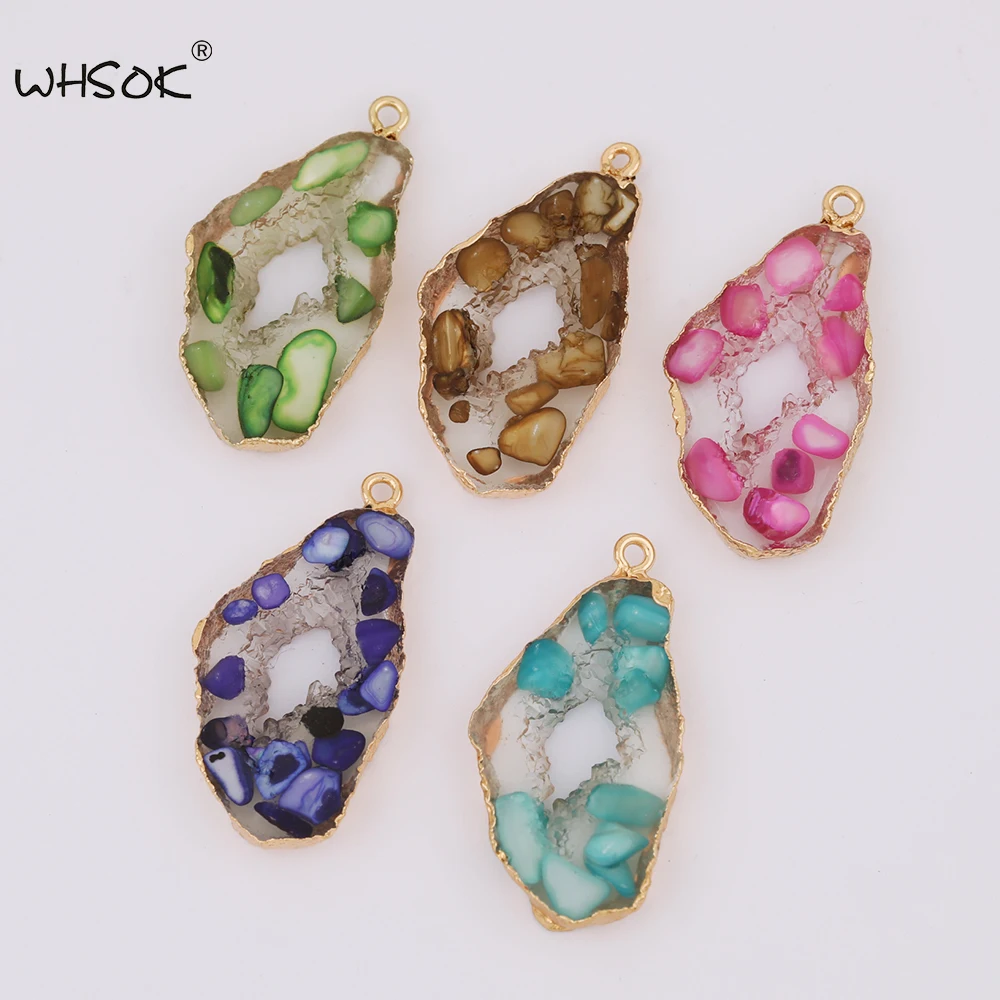 WHSOK 50Pcs 20*39MM Jewelry Accessories/Irregular Shape/DIY Charms/Stone In Resin Pendant/Hand Made/Jewelry Findings Components
WHSOK 50Pcs 20*39MM Jewelry Accessories/Irregular Shape/DIY Charms/Stone In Resin Pendant/Hand Made/Jewelry Findings Components