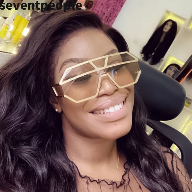 Fashion Oversized One-Piece Sunglasses Men 2020 Luxury Brand Designer Trendy Rimless Shield Sun Glasses Women For Party
Fashion Oversized One-Piece Sunglasses Men 2020 Luxury Brand Designer Trendy Rimless Shield Sun Glasses Women For Party