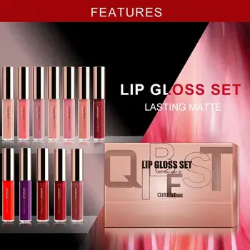 Qibest Makeup Set 12 Colors Lip Gloss 12 Colors Pencil 12 Lip Brush Matte Blright Colorful lipstick
Qibest Makeup Set 12 Colors Lip Gloss 12 Colors Pencil 12 Lip Brush Matte Blright Colorful lipstick