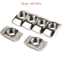 50pc M3/M4/M5 T-Nut Hammer Mother Sliding Block Nut Internal Thread For T-Slot For 6mm Aluminum Extrusion Profiles With Grooves
50pc M3/M4/M5 T-Nut Hammer Mother Sliding Block Nut Internal Thread For T-Slot For 6mm Aluminum Extrusion Profiles With Grooves