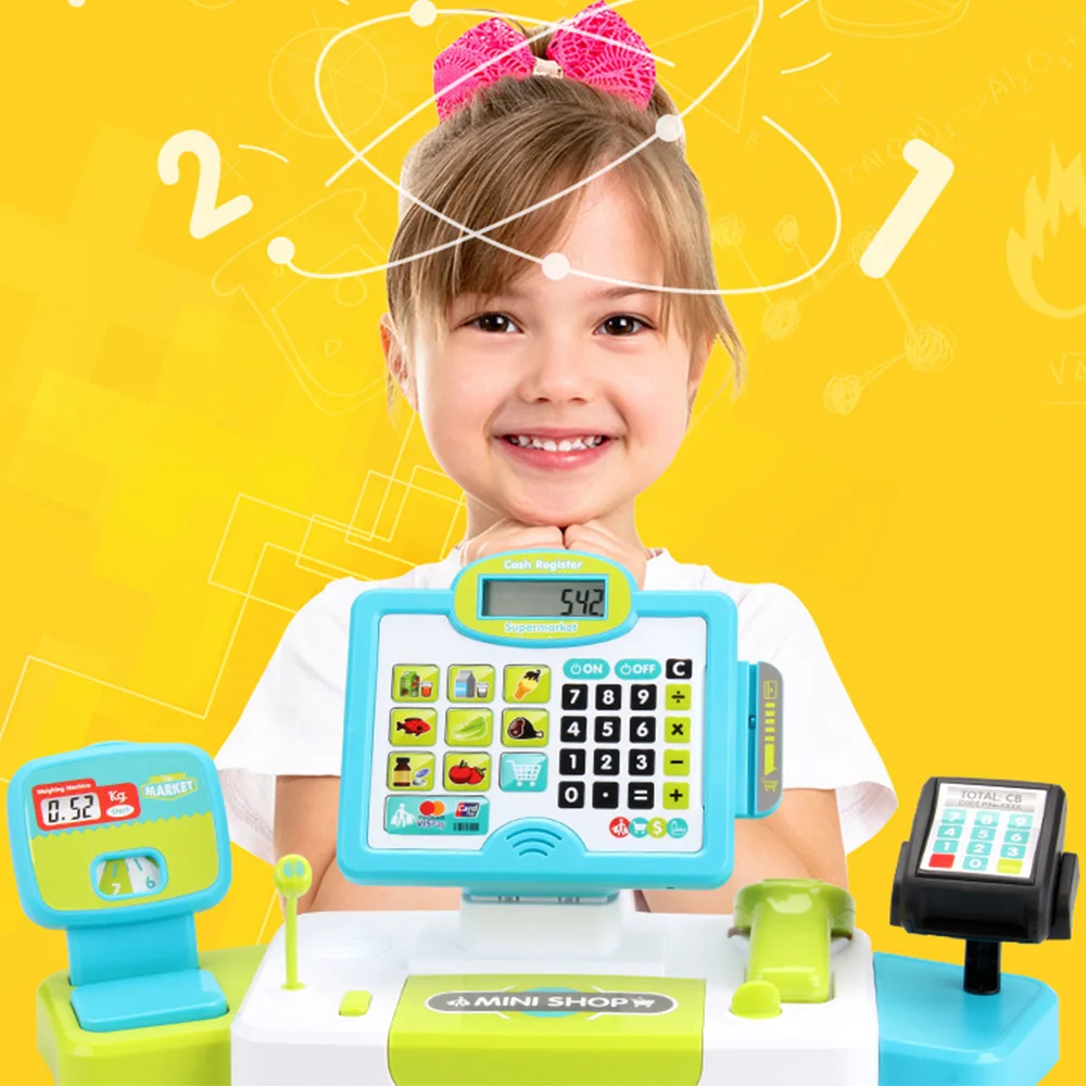 Kids Pretend game toys Mini Simulated Supermarket Checkout Counter Role play Cashier Cash Register SetEarly Educational
Kids Pretend game toys Mini Simulated Supermarket Checkout Counter Role play Cashier Cash Register SetEarly Educational