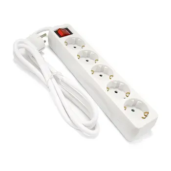 Power Strip 5 AC Outlet EU Electrical Plug Outlet Sockets Lead Extension with Switch Adapter Extenstion Cord Cable 1.5m
Power Strip 5 AC Outlet EU Electrical Plug Outlet Sockets Lead Extension with Switch Adapter Extenstion Cord Cable 1.5m