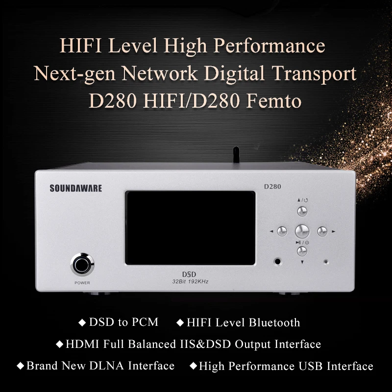 Soundwi D280 Hifi Доступная сеть цифровой транспортировки фемто-часы высокопроизводительный звуковой источник FPGA музыкальный плеер DSD PCM
Soundwi D280 Hifi Доступная сеть цифровой транспортировки фемто-часы высокопроизводительный звуковой источник FPGA музыкальный плеер DSD PCM
