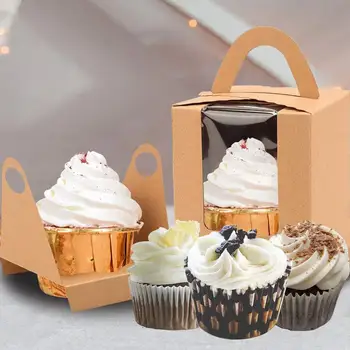 10pcs Kraft Cupcake Boxes with Window Handle Pastry Containers Muffins Bakery Kids Birthday Party Favor Baby Shower Packing Box
10pcs Kraft Cupcake Boxes with Window Handle Pastry Containers Muffins Bakery Kids Birthday Party Favor Baby Shower Packing Box
