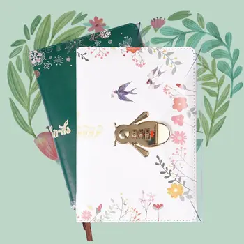 Flower Notebook with Password Lock Leather Travel Sketching Diary Planner Notepad for Business Writing
Flower Notebook with Password Lock Leather Travel Sketching Diary Planner Notepad for Business Writing