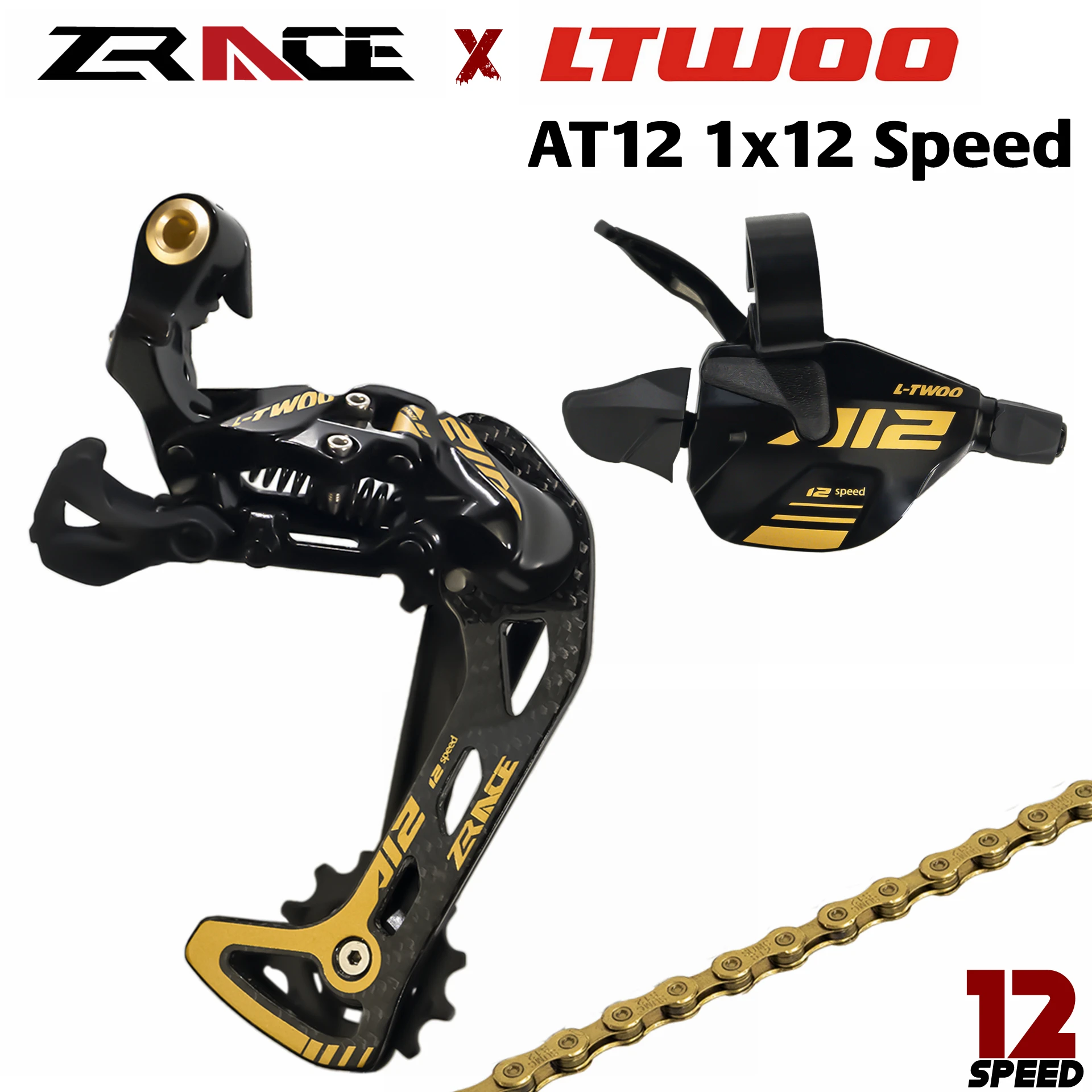 ZRACE x LTWOO AT12 12 Speed Shifter Lever + Rear Derailleur 12s + Chains, for MTB Compatible with M7100 / M8100 / M9100 / EAGLE
ZRACE x LTWOO AT12 12 Speed Shifter Lever + Rear Derailleur 12s + Chains, for MTB Compatible with M7100 / M8100 / M9100 / EAGLE