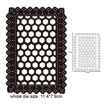 Lace Honeycomb Frame Metal Cutting Dies Stencils for DIY Scrapbooking Decor Embossing die cut DIY Album Cards Making Craft dies
Lace Honeycomb Frame Metal Cutting Dies Stencils for DIY Scrapbooking Decor Embossing die cut DIY Album Cards Making Craft dies
