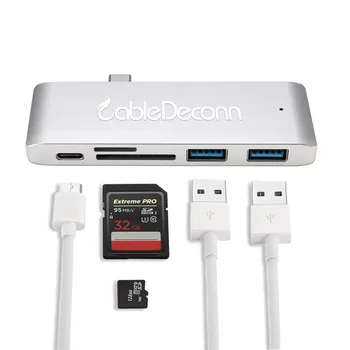 USB C Adapter to Type C PD Quick Charging Port USB C Hub with Double USB 3.0 5Gbps Port SD/TF Card Reader USB C Type Adapter
USB C Adapter to Type C PD Quick Charging Port USB C Hub with Double USB 3.0 5Gbps Port SD/TF Card Reader USB C Type Adapter