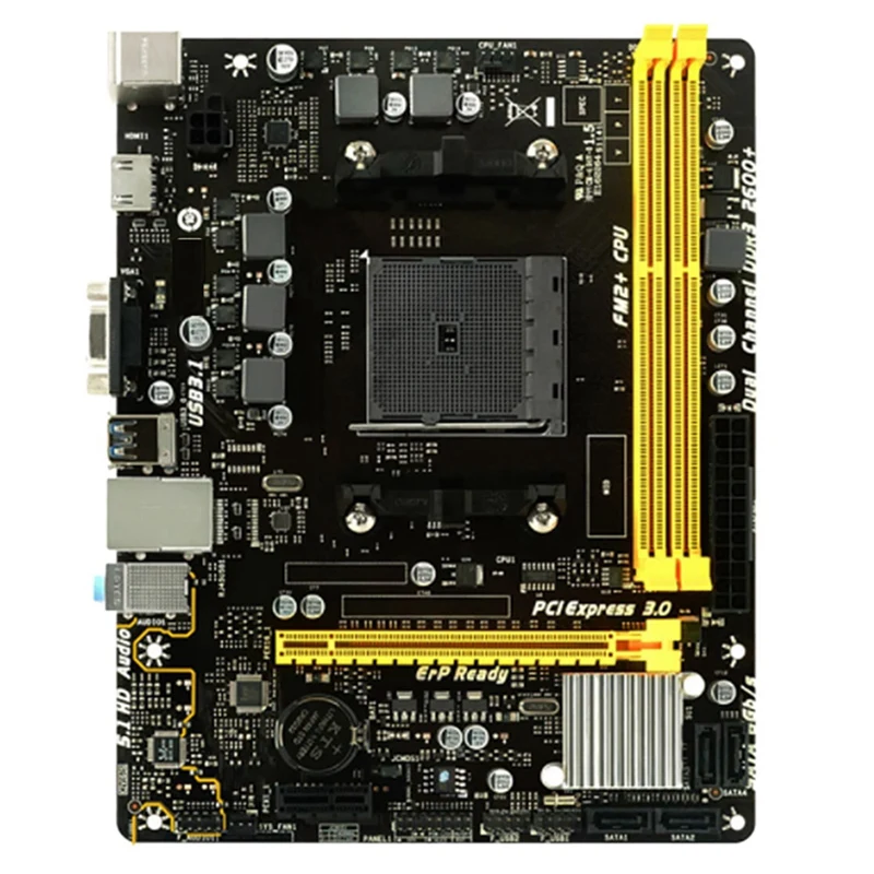 Материнская плата A68MHE для настольного компьютера AMD FM2 + Gigabit Ethernet DDR3 совместима с