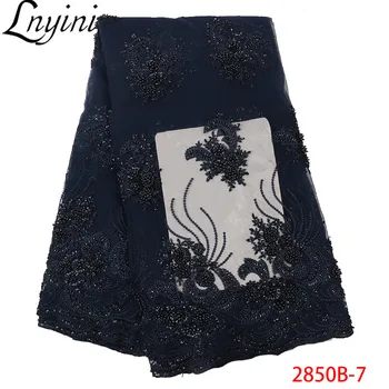 Navy Blue Beaded Lace Fabrics Nigerian Tulle Lace Fabric for Bridal Materials High Quality Luxury Handmade Beads Lace L2850B
Navy Blue Beaded Lace Fabrics Nigerian Tulle Lace Fabric for Bridal Materials High Quality Luxury Handmade Beads Lace L2850B