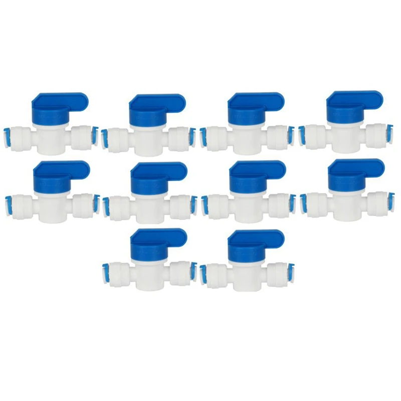 10 PCS Water Connect 1/4 Inch Ball Valve Shut Off Quick Connect for Water Reverse Osmosis System Aquarium Osmosis
10 PCS Water Connect 1/4 Inch Ball Valve Shut Off Quick Connect for Water Reverse Osmosis System Aquarium Osmosis