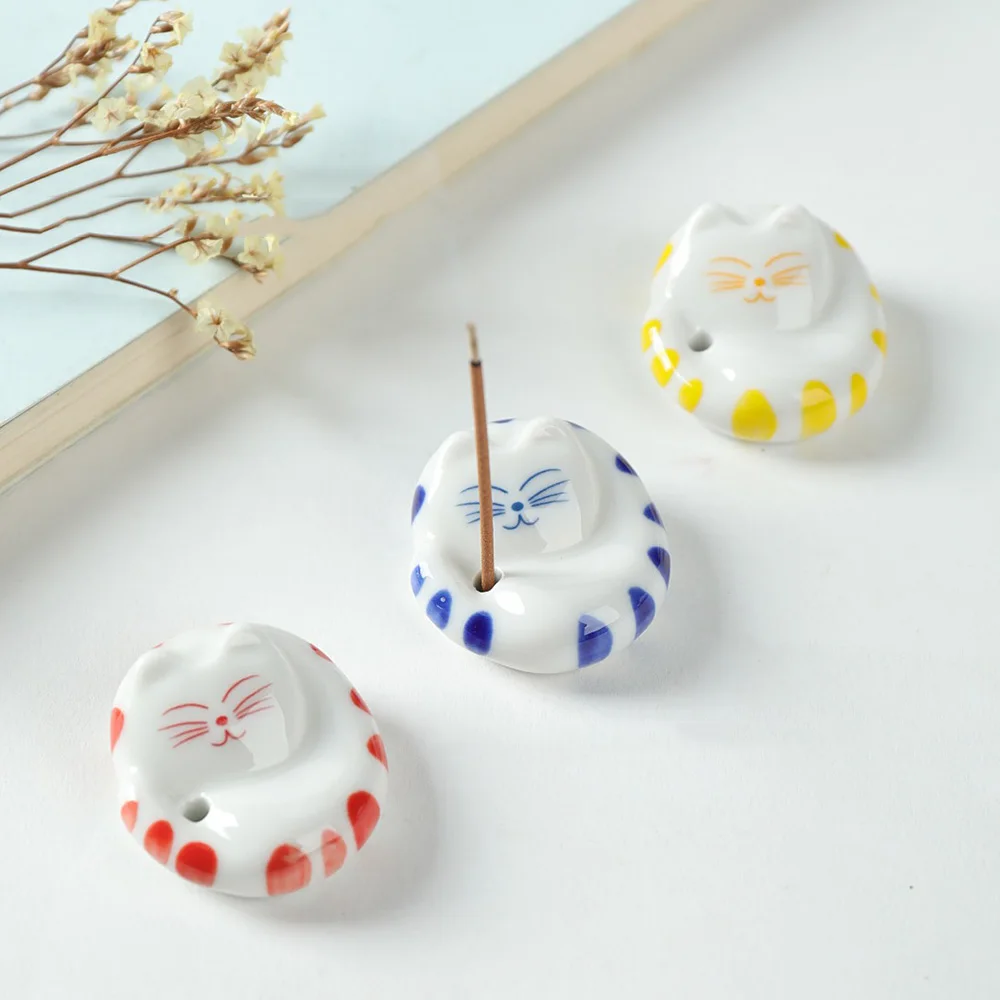 1Pc Japanese Ceramic Incense Stick Holder Burner Censer Home Fragrances Decor