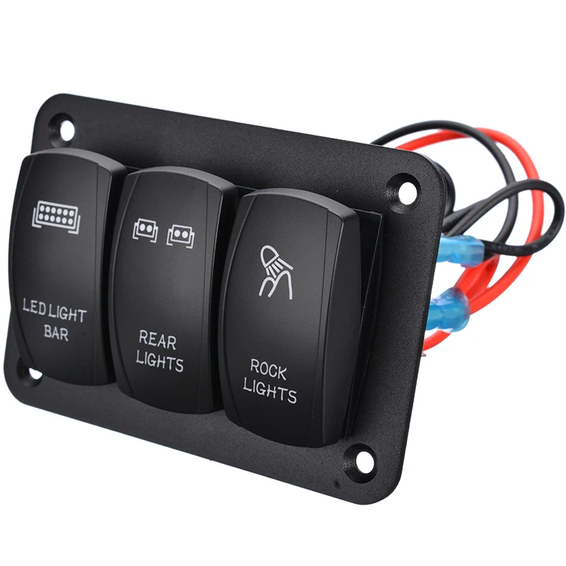 Sewiyolin 2 Gang Rocker Switch Panel 5 Pin Toggle Switch Control Panel Blue LED Light 12/24V For Boat Auto Car Marine ATV UTV
Sewiyolin 2 Gang Rocker Switch Panel 5 Pin Toggle Switch Control Panel Blue LED Light 12/24V For Boat Auto Car Marine ATV UTV
