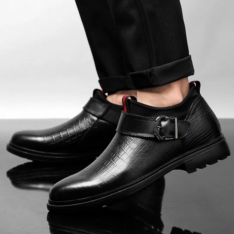 MEN'S Shoes Autumn Casual Leather Shoes Men's Genuine Leather Business Formal Wear England Trend Men Elevator Leather Shoes Sub- 
MEN'S Shoes Autumn Casual Leather Shoes Men's Genuine Leather Business Formal Wear England Trend Men Elevator Leather Shoes Sub-