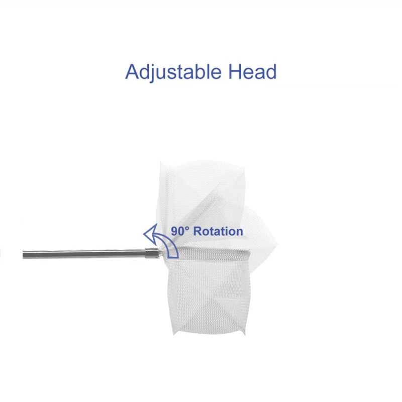 5 Fish Shrimp Mesh Net Extendable Stainless Steel Handle Fishing Net for Aquarium Fish Tank Pond Mini Folding Fishing Network