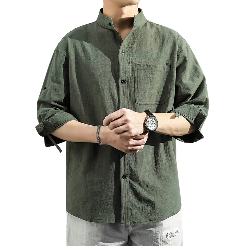2023 Stand Up Collar Cotton Linen Oversized Blouses Harajuku Casual Long Sleeve Shirt
2023 Stand Up Collar Cotton Linen Oversized Blouses Harajuku Casual Long Sleeve Shirt