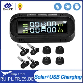 E-ACE Solar TPMS Car Tire Pressure Alarm Monitor System Display Intelligent Temperature Warning Fuel Save with 4 Sensors tpms
E-ACE Solar TPMS Car Tire Pressure Alarm Monitor System Display Intelligent Temperature Warning Fuel Save with 4 Sensors tpms