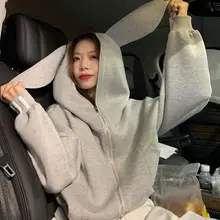 Rabbit Ears Hooded Sweatshirt Women's Short Jacket Autumn 2021 New Korean Fashion Preppy Style Casual Loose Aesthetic Hoodies
Rabbit Ears Hooded Sweatshirt Women's Short Jacket Autumn 2021 New Korean Fashion Preppy Style Casual Loose Aesthetic Hoodies