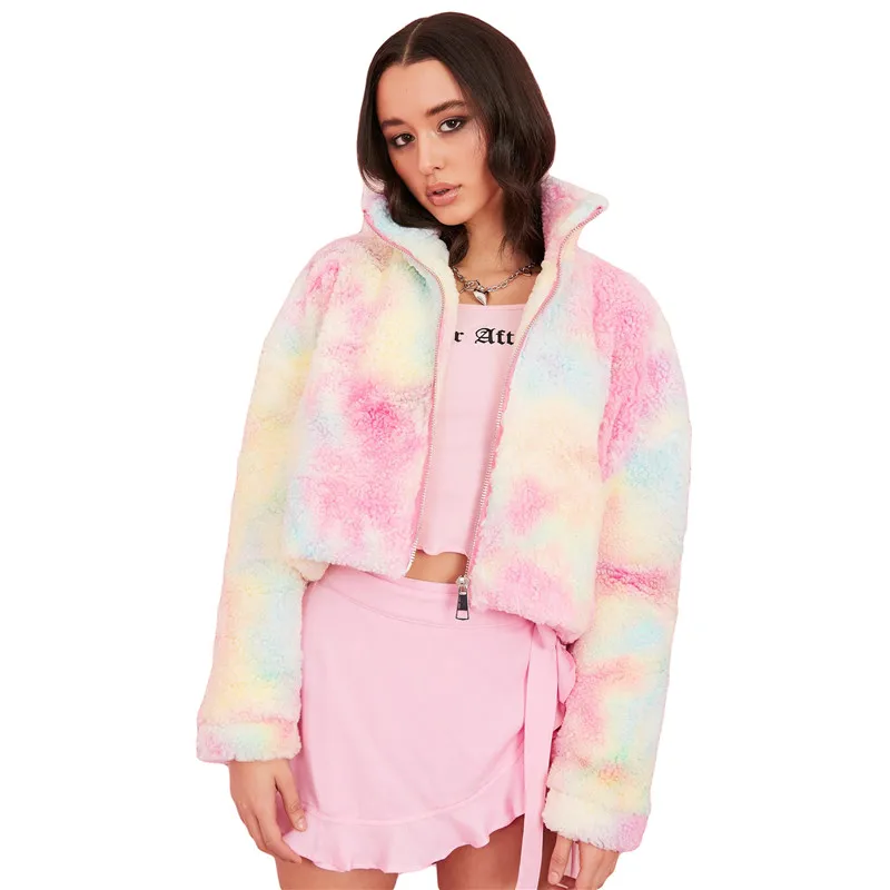 Winter Coat Women 2020 Plush Teddy Coat Tie-Dye Zipper Faux Fur Coat Abrigos Mujer Invierno Femme Veste ђба женская пало
Winter Coat Women 2020 Plush Teddy Coat Tie-Dye Zipper Faux Fur Coat Abrigos Mujer Invierno Femme Veste ђба женская пало