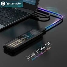 Yottamaster DF3 M2 SSD Case NVMe NGFF Dual Protocol USB3.1 GEN2 10Gbps SSD Enclosure for NVME PCIE M Key NGFF SATA B&M Key SSD
Yottamaster DF3 M2 SSD Case NVMe NGFF Dual Protocol USB3.1 GEN2 10Gbps SSD Enclosure for NVME PCIE M Key NGFF SATA B&M Key SSD