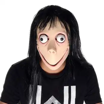 Scary Momo Mask Hacking Game Horror Latex Mask Full Head Momo Mask Big Eye With Long Wigs
Scary Momo Mask Hacking Game Horror Latex Mask Full Head Momo Mask Big Eye With Long Wigs